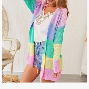 Colorful Striped Women's Sweater
